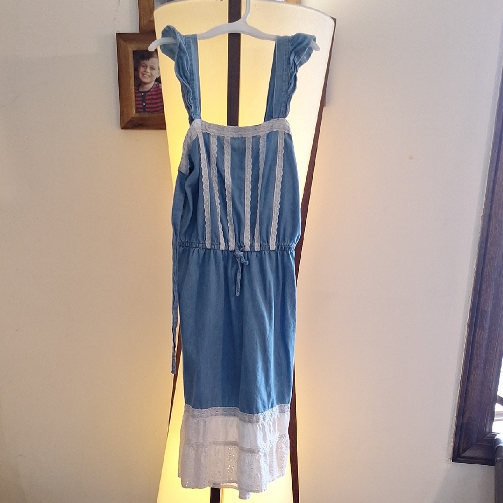 Matilda Jane size 14 Denim and lace sundress